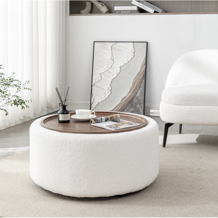 Ebern Designs Pietsch Round Coffee Table with Storage | Wayfair